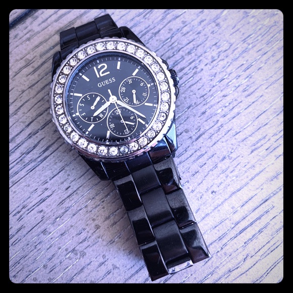 Guess Black and Crystal Multi-function watch - Picture 2 of 7